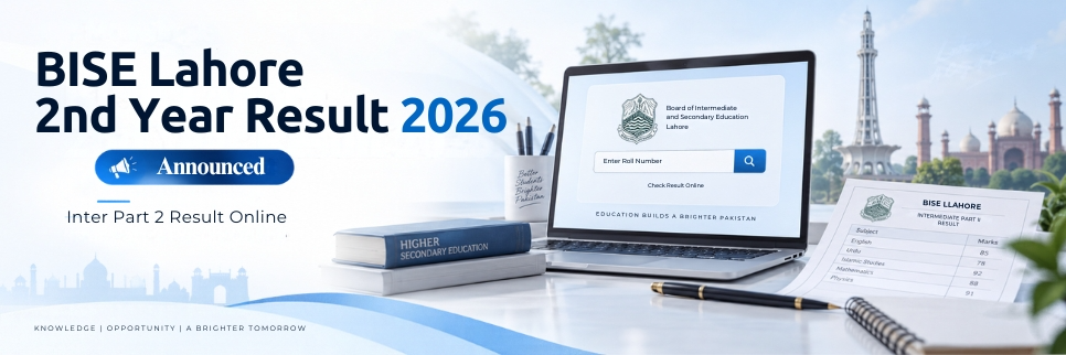 BISE Lahore 2nd Year Result 2026 – Check Inter Part 2 Online